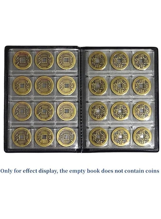 ماى سوق :ألبوم منظم العملات المعدنية العالمي بجيوب شفافة وغلاف جلدي فاخر - حافظة احترافية لهواة تجميع العملات - لون أخضر - Image 4